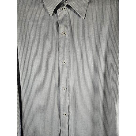 Level Ten Men's Long Sleeve Button Down Shirt L Grey Print XXL - Picture 2 of 8